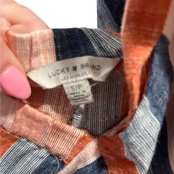 Lucky Brand V-Neck Striped Jumpsuit Multicolored Size Small - Picture 10 of 11